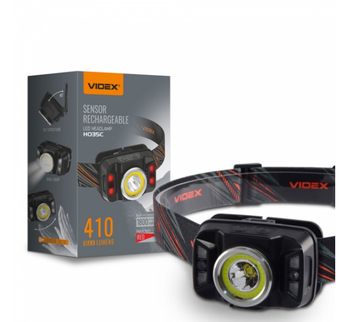 Налобный светодиодный фонарик VIDEX VLF-H035C 410Lm 5000K
