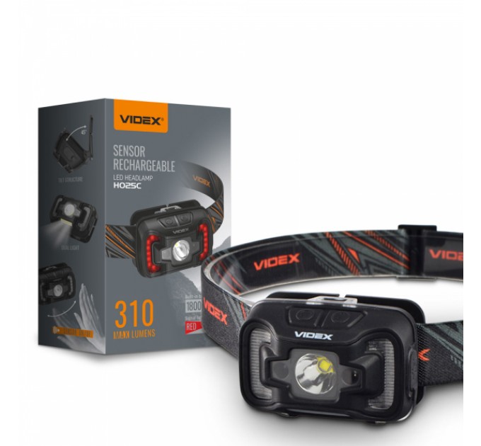 Налобный светодиодный фонарик VIDEX VLF-H025C 310Lm 5000K