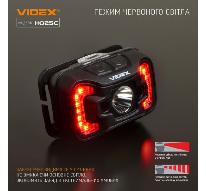 Налобный светодиодный фонарик VIDEX VLF-H025C 310Lm 5000K