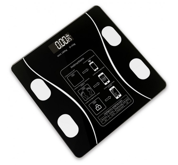 Smart весы, умные напольные 17A-C, 180кг (0,05 кг), bluetooth