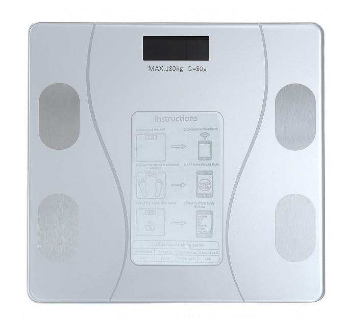 Smart весы, умные напольные 17A-C, 180кг (0,05 кг), bluetooth
