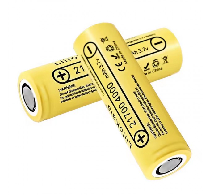 Аккумулятор 21700, LiitoKala Lii-40A, 4000mAh, ОРИГИНАЛ