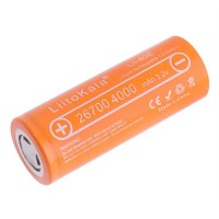 Аккумулятор 26700, LiitoKala Lii-40E, 3.2V, 4000mAh, ОРИГИНАЛ