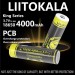 Аккумулятор 18650, LiitoKala King4000-PCB, 4000mAh, С ЗАЩИТОЙ, ОРИГИНАЛ