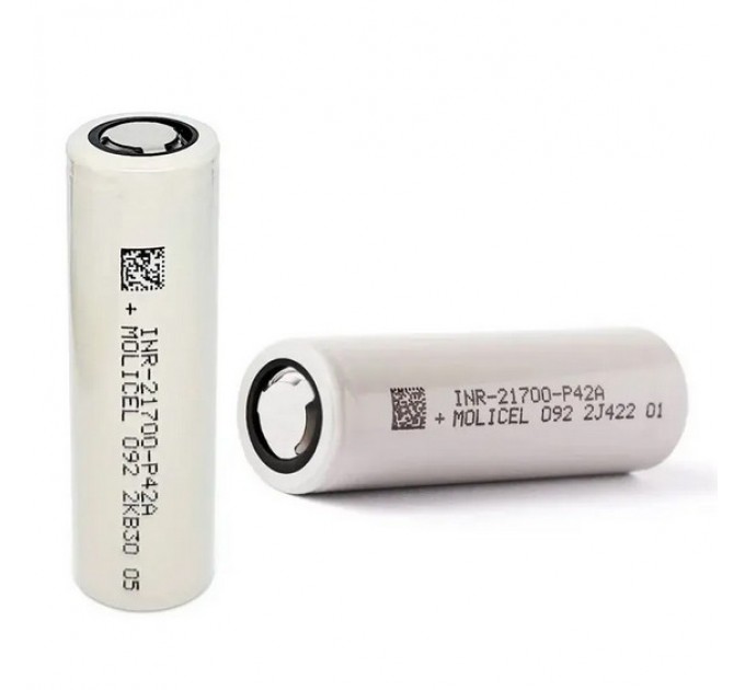 Аккумулятор 21700-P42A, Molicel, 4200mAh, 30A
