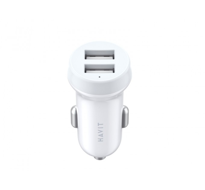 Автомобильное зарядное устройство HAVIT HV-CC2008 2USB White