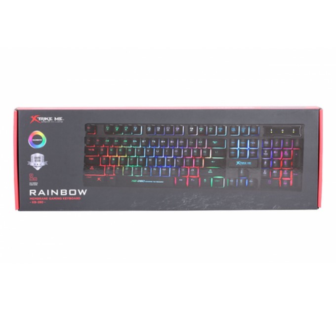 Мембранная игровая клавиатура проводная XTRIKE ME KB-280 RGB Black