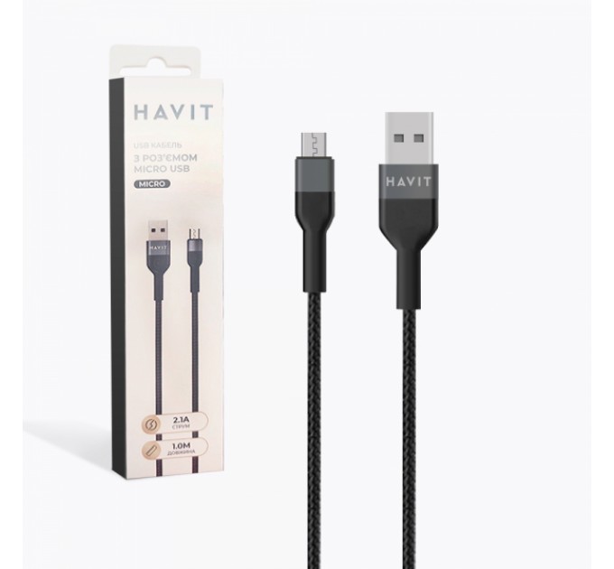 Кабель HAVIT HV-CB621C Micro USB 1м