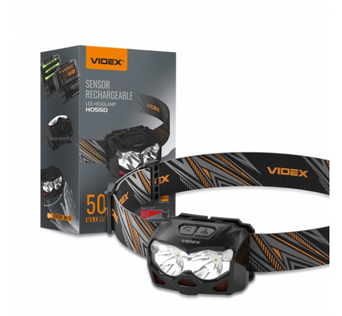 Налобный светодиодный фонарик VIDEX VLF-H055D 500Lm 5000K
