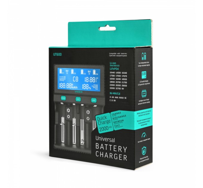 Зарядний пристрій універсальний VIDEX VCH-UT600