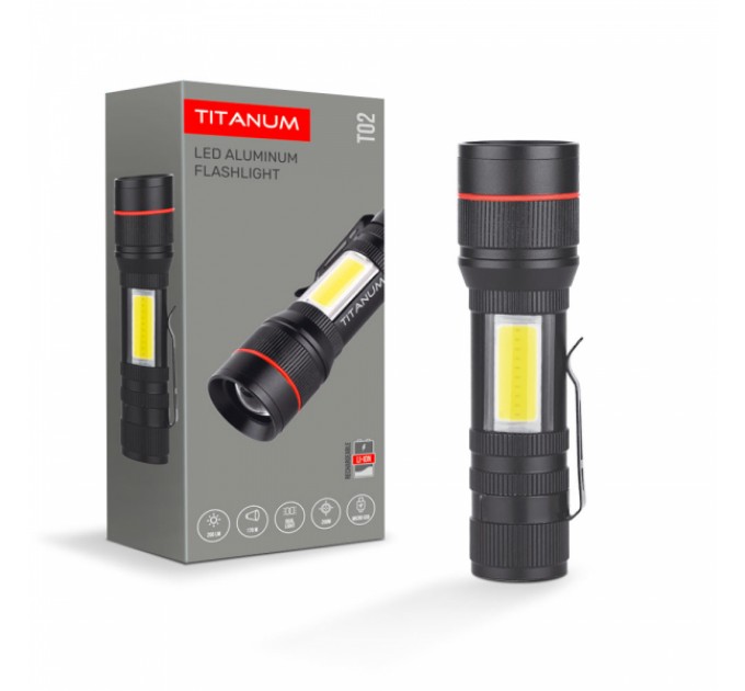 Портативный светодиодный фонарик TITANUM TLF-T02 200Lm 6500K