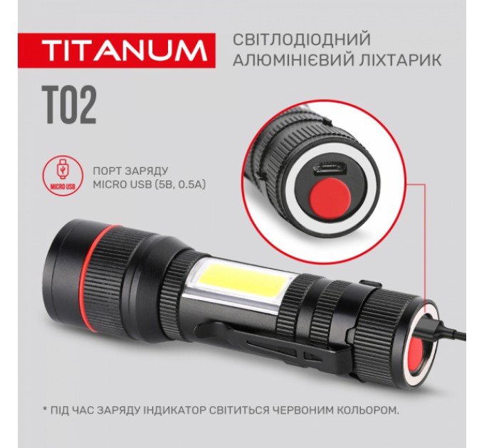 Портативный светодиодный фонарик TITANUM TLF-T02 200Lm 6500K