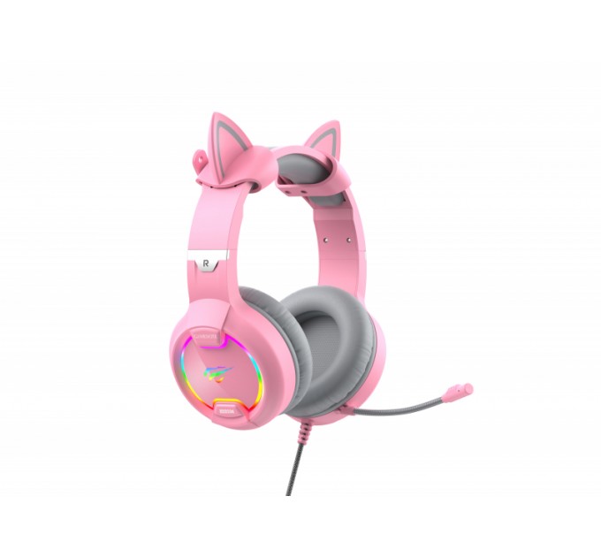 Игровые наушники с микрофоном HAVIT HV-H2233d Cat Pink