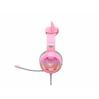 Игровые наушники с микрофоном HAVIT HV-H2233d Cat Pink