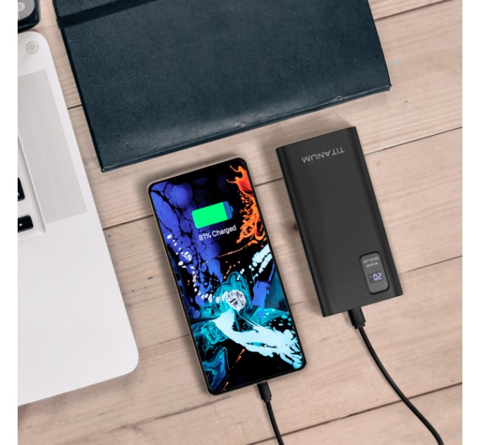 Павербанк TITANUM 727S 20000mAh 22.5W Black