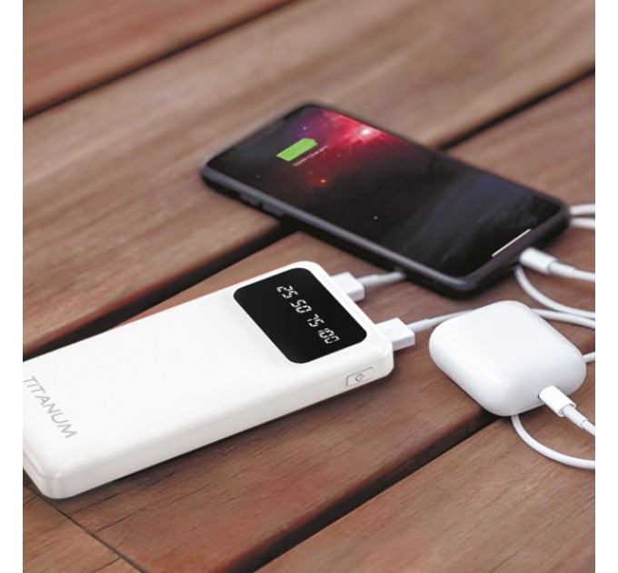 Павербанк 10000mAh TITANUM OL21 White