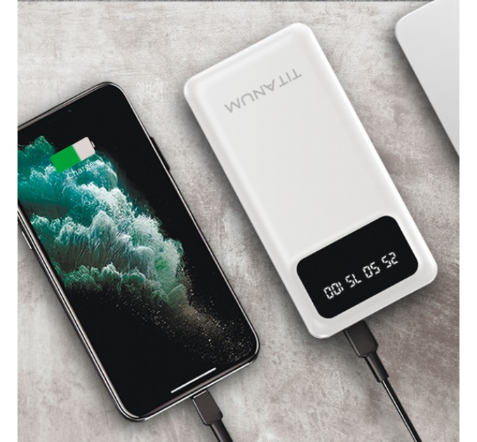 Павербанк 20000mAh TITANUM OL22 White