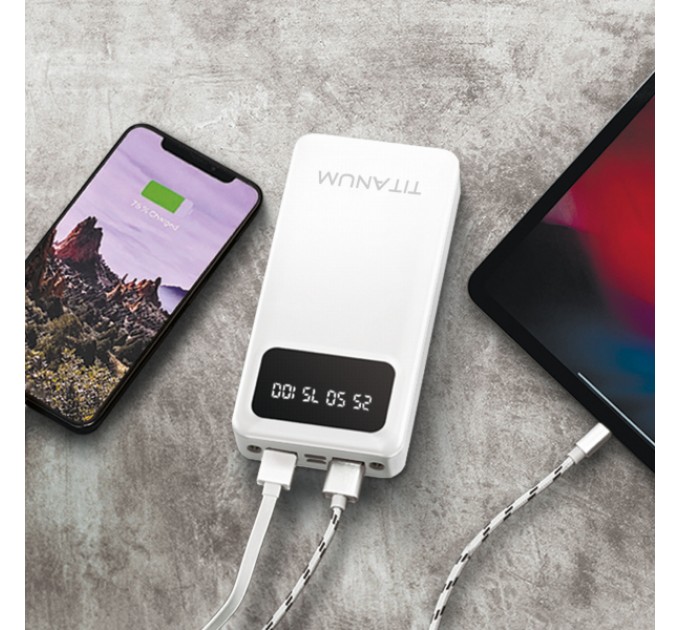 Павербанк 30000mAh TITANUM OL03 White