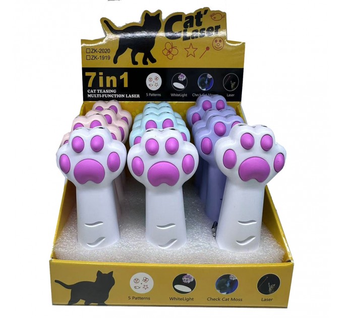 Фонарь брелок  ZK-2020L-LED+UV, лазер 4 картинки, 2xAAA