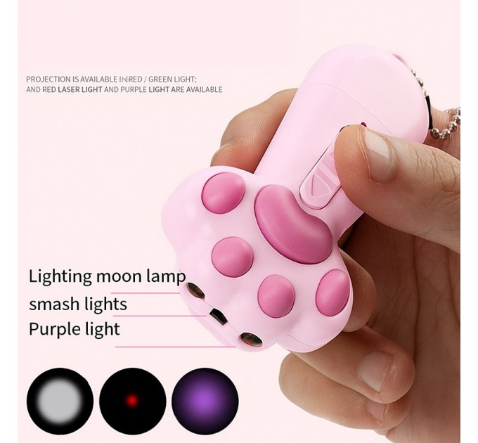 Фонарь брелок  ZK-2020L-LED+UV, лазер 4 картинки, 2xAAA