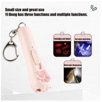 Фонарь брелок  ZK-2381L-LED+UV, лазер 4 картинки, встроенный аккумулятор, ЗУ USB