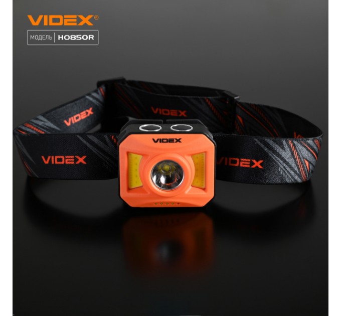 Налобный светодиодный фонарик VIDEX VLF-H085-OR 400Lm 5000K