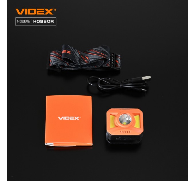 Налобный светодиодный фонарик VIDEX VLF-H085-OR 400Lm 5000K