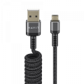 Кабель спиральный Micro USB HAVIT HV-CB6250 2.4A 1.5м