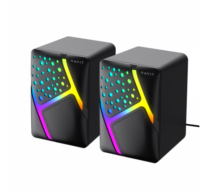 Стерео колонки HAVIT HV-SK763 USB RGB Black