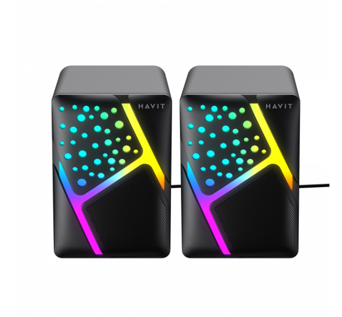 Стерео колонки HAVIT HV-SK763 USB RGB Black