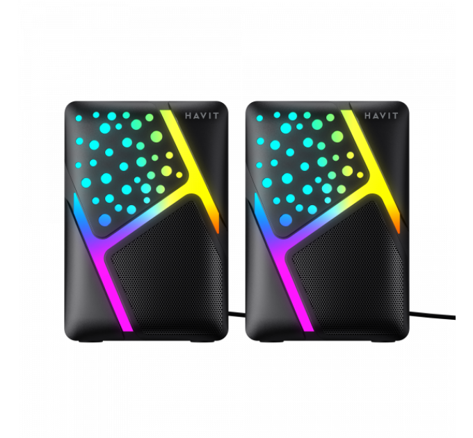 Стерео колонки HAVIT HV-SK763 USB RGB Black