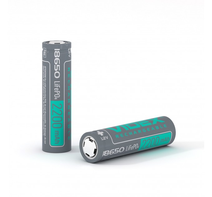 Акумулятор Videx LiFePO4 18650 (без захисту) 2200mAh bulk/1шт