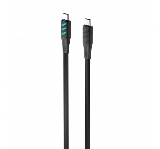 Кабель Type-C to Type-C HAVIT HV-CB6254 PD60W 3A 1м c LED индикатором