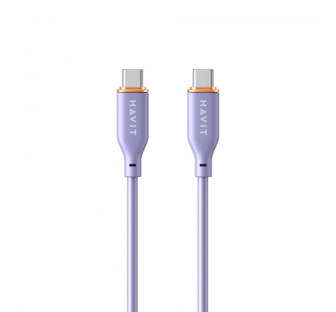 Кабель Type-C to Type-C HAVIT HV-CB603 PD60W 3A 1.2м (гипереластичный)