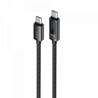 Кабель Type-C to Type-C HAVIT HV-CB6247 PD100W 5A 2м c LED экраном