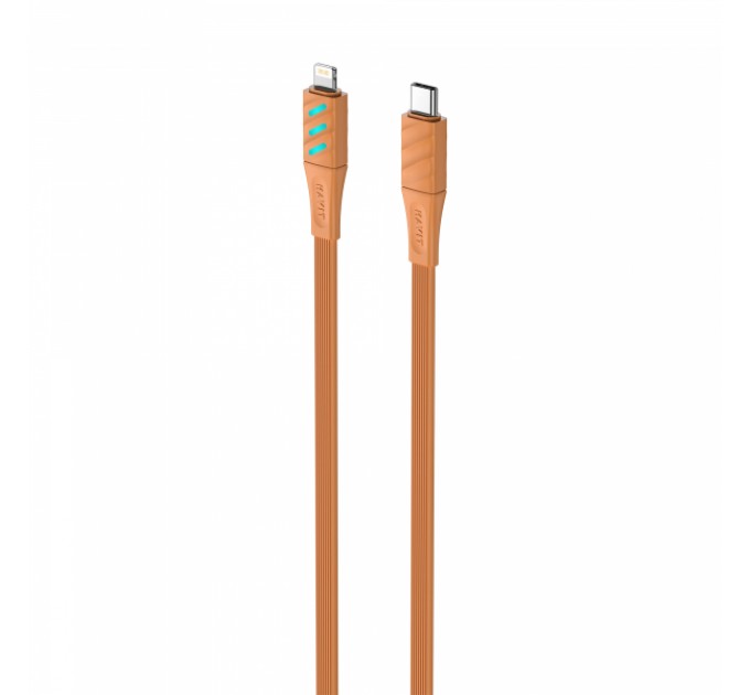 Кабель USB-C - Lightning HAVIT HV-CB6255 PD30W 1м з LED індикатором Orange