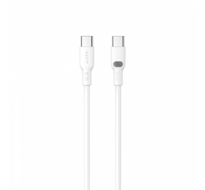 Кабель USB-C to USB-C HAVIT HV-CB6279 PD60W 3A 1м White