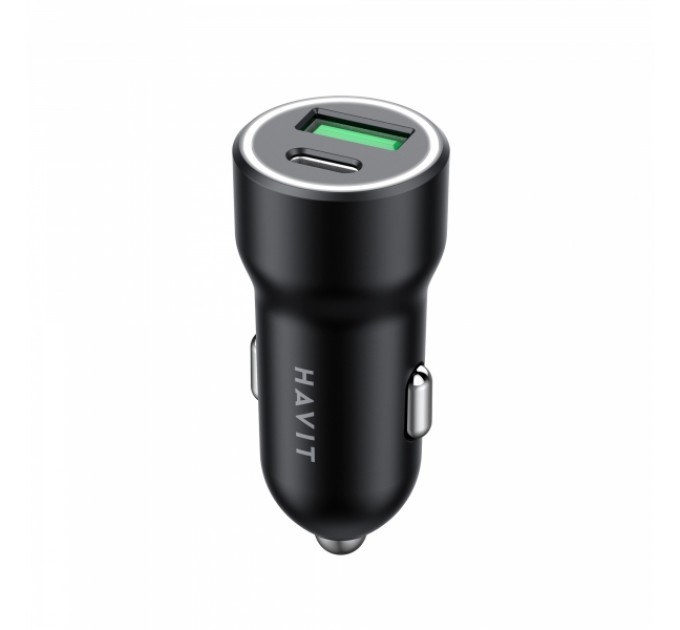 Автомобільний зарядний пристрій HAVIT HV-CC613 20W USB+USB-C
