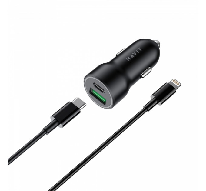 Автомобільний зарядний пристрій HAVIT HV-CC613 20W USB+USB-C