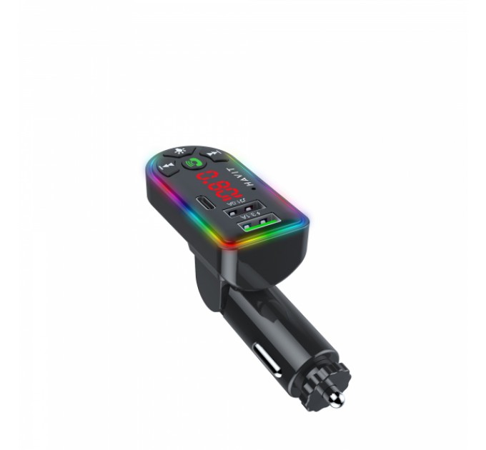 FM модулятор HAVIT HV-FM813BT 2USB+USB-C RGB Black