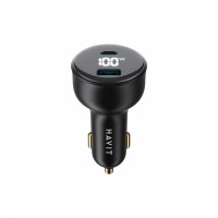 Автомобільний зарядний пристрій HAVIT HV-CC100W 100W USB+USB-C