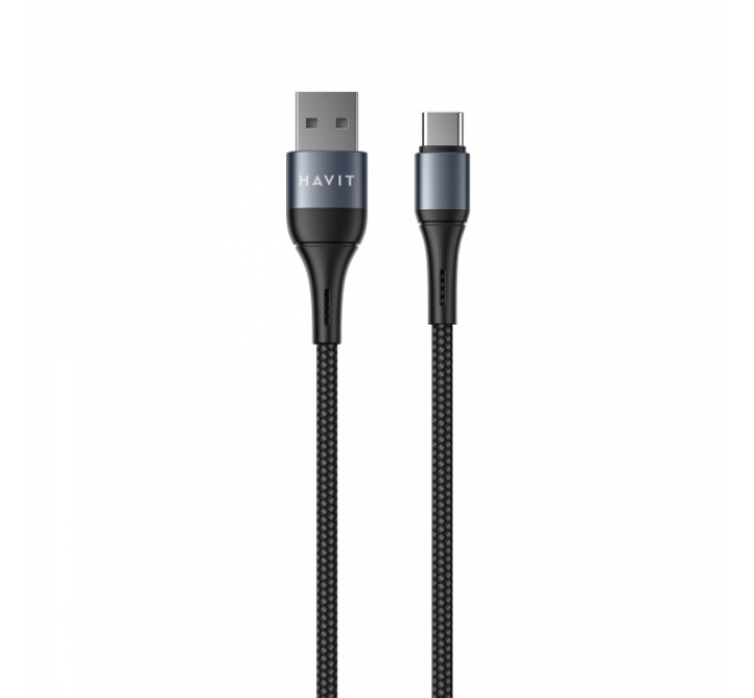 Кабель USB - USB-C HAVIT HV-CB651C 2.1A 1м Black