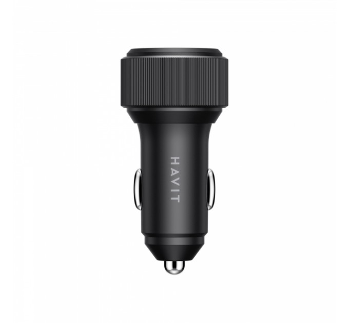 Автомобільний зарядний пристрій HAVIT HV-CC2014 60W 2xUSB-C Black