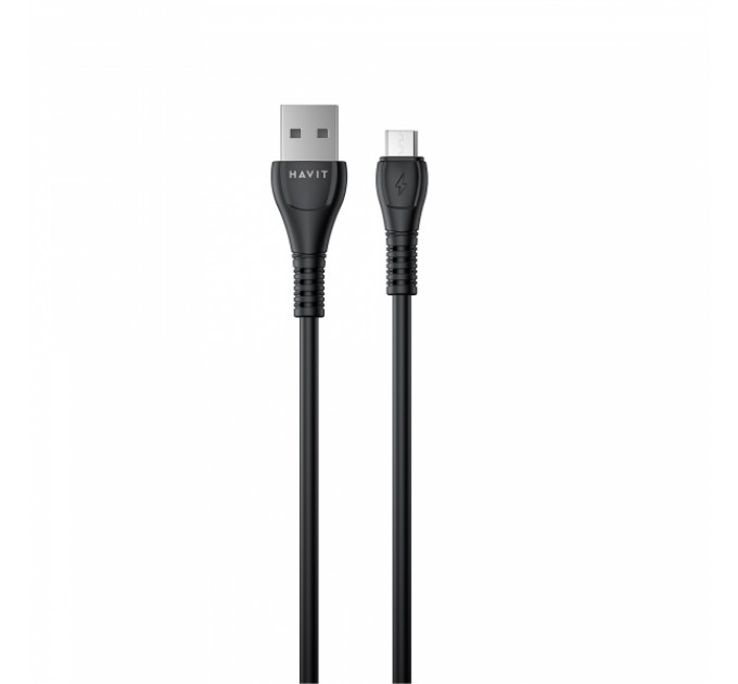 Кабель USB - Micro USB HAVIT HV-CB640C 2.1A 1.8м Black