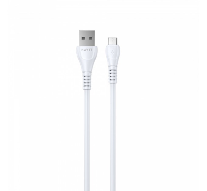 Кабель USB - Micro USB HAVIT HV-CB640C 2.1A 1.8м White
