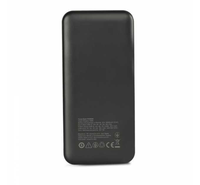 Повербанк 10000mAh TITANUM WQ55 22.5W Black