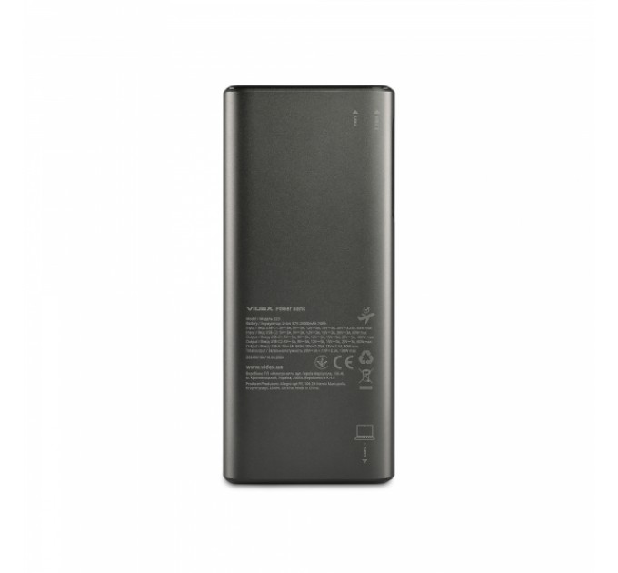 Павербанк 20000mAh VIDEX VPB-323 130W PD100W +Display