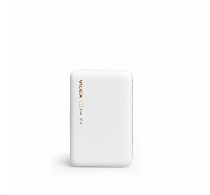 Повербанк з бездротовою зарядкою 10000mAh VIDEX VPB-331 PD20W White