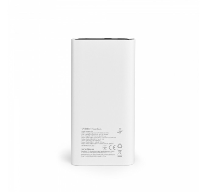 Павербанк 20000mAh VIDEX VPB-320 22.5W White