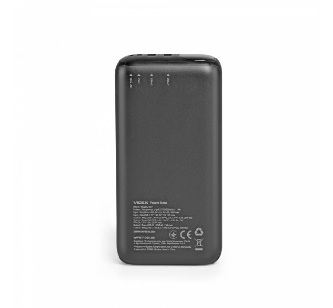 Павербанк 30000mAh VIDEX VPB-297 22.5W Black